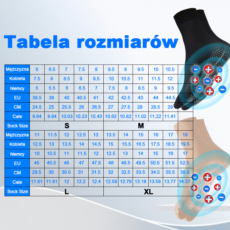 Turmalinowo jonowe skarpetki modelujące do ciała (🔥 oferta ograniczona czasowo, trwa 30 minut)